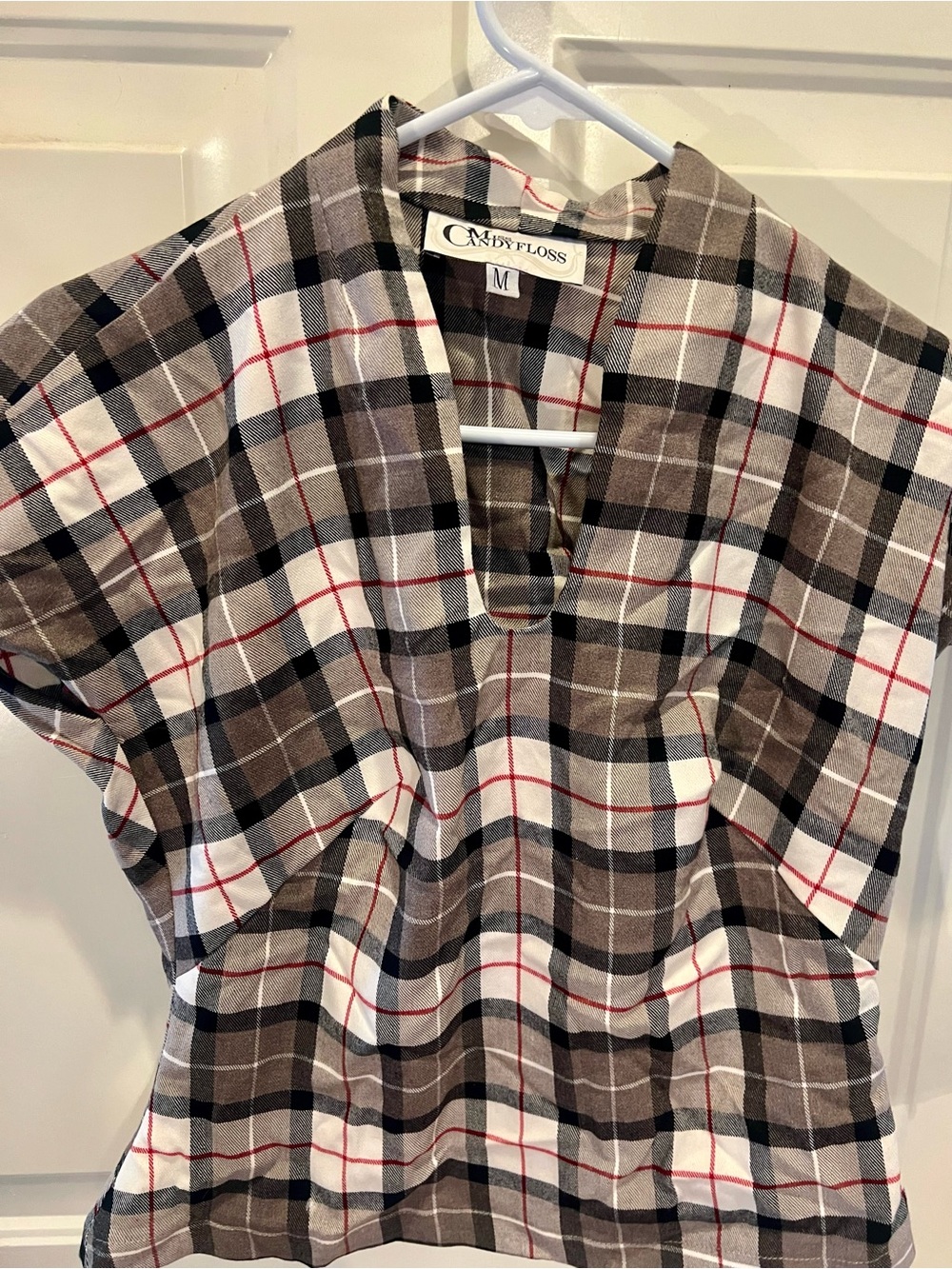 Miss CandyFloss Plaid 2 piece V-Neck Women’s Dress set